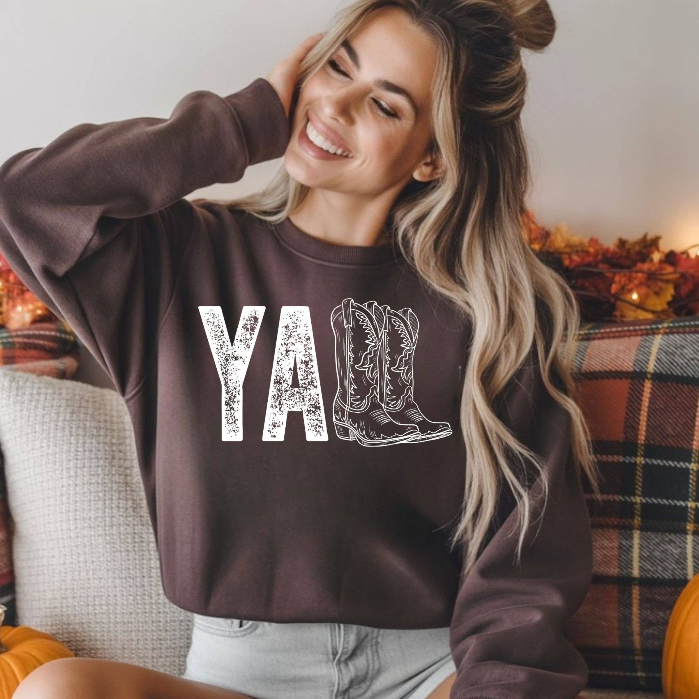 YALL Graphic Sweatshirt - Fall Western Apparel 