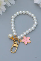 Elegant Pearl Phone Pendant Bag Charm Keychain SI-28753