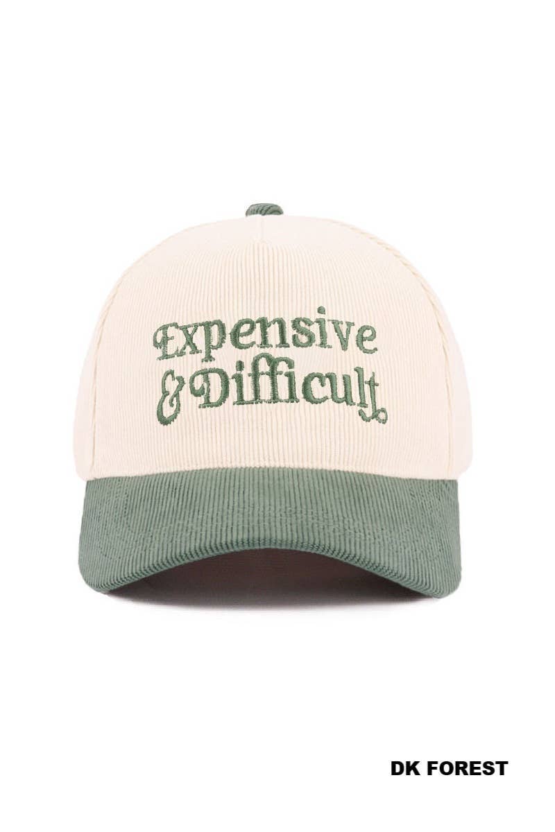 Expensive & Difficult Two Tone Corduroy Cap