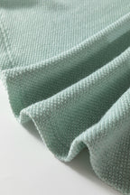 Moonlight Jade Textured Raglan Sleeve Knit Loose Top