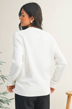 LDC Raglan Sleeve MERRY Letter Pattern Sweater