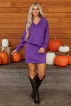 Wisteria Half Zip Sporty Pullover Mini Skort 2pcs Outfit