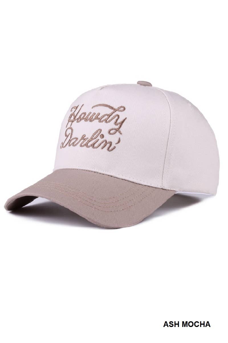Howdy Darlin Two Tone Canvas Cotton Cap
