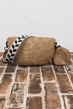 Colorblock Strap Chain Shoulder Bag With Coin Purse