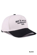 Put It On My Husband's Tab Two Tone Canvas Cotton