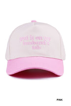 Put It On My Husband's Tab Two Tone Canvas Cotton