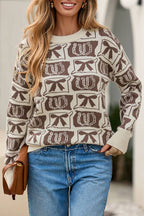 LDC Western Fashion Patterned Loose Sweater| S-4X