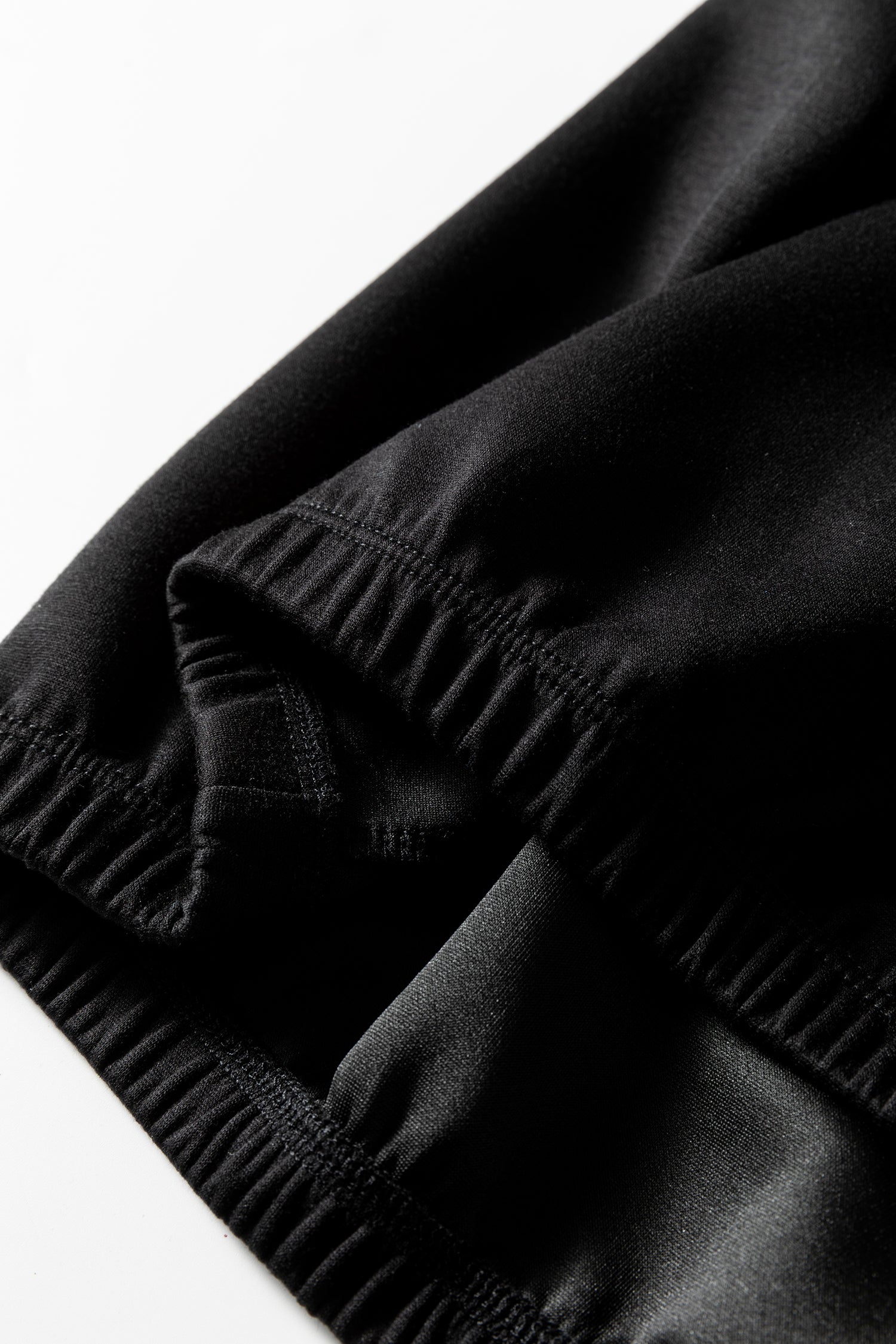 Black Leopard Contrast Drawstring Hood Drop Shoulder Loose Top