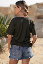 LDC Vintage Bull Skull Western Turquoise T Shirt