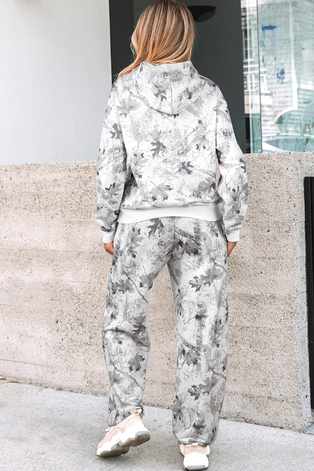 Light Grey Light Woodland Camo Classic Hoodie and Sweatpants Set