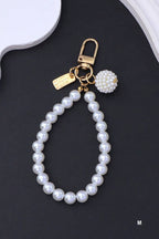 Elegant Pearl Phone Pendant Bag Charm Keychain SI-28753