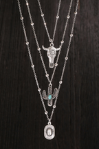 LDC Western Pendant Adjustable Multi Layer Necklace