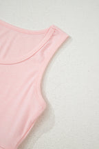 Light Pink 3 Pcs Crop Tank Top Shorts with Cardigan Lounge Set