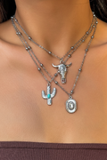 LDC Western Pendant Adjustable Multi Layer Necklace