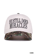 He still does miracles two tone canvas cotton cap SI-28473
