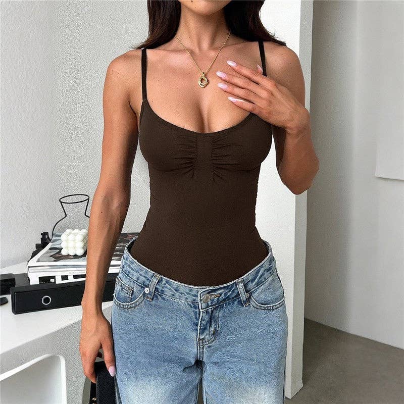 Solid Color Slim Strapless Jumpsuit