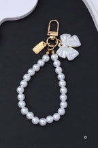 Elegant Pearl Phone Pendant Bag Charm Keychain SI-28753