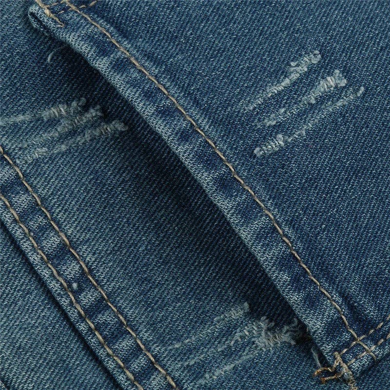 High Waist Ripped Denim Shorts