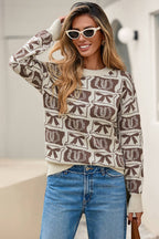LDC Western Fashion Patterned Loose Sweater| S-4X