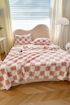 LDC Checkered Soft Plush Large Blanket