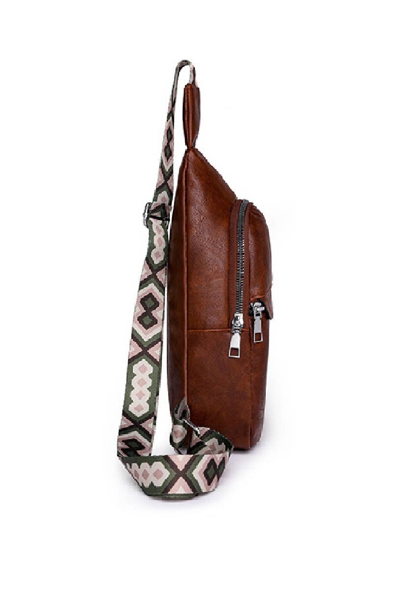 Guitar Strap Crossbody Check Sling Bag SI-28152