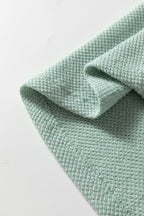 Moonlight Jade Textured Raglan Sleeve Knit Loose Top
